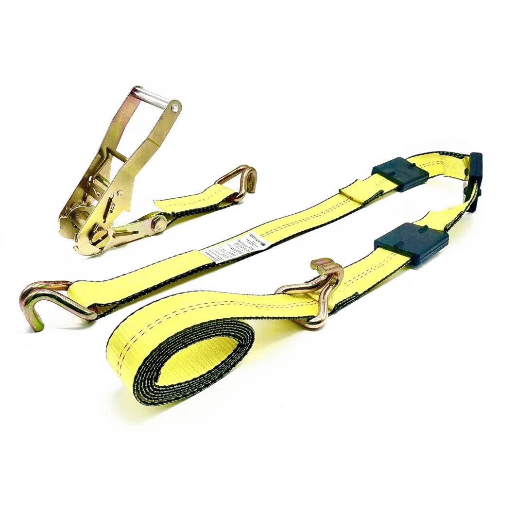 2" Auto Car Ratchet Strap with Swivel J Hooks