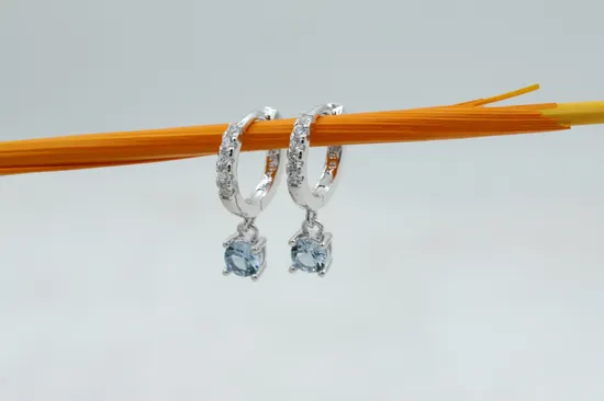 Buena venta, aro pequeño giratorio/círculo múltiple/pendiente de moda, plata pura 925, joyería elegante personalizada